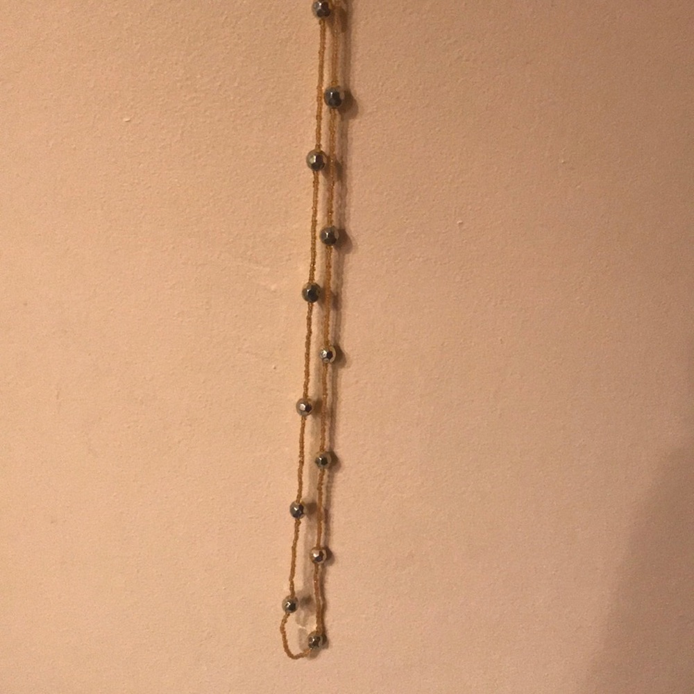 Gold beaded necklace